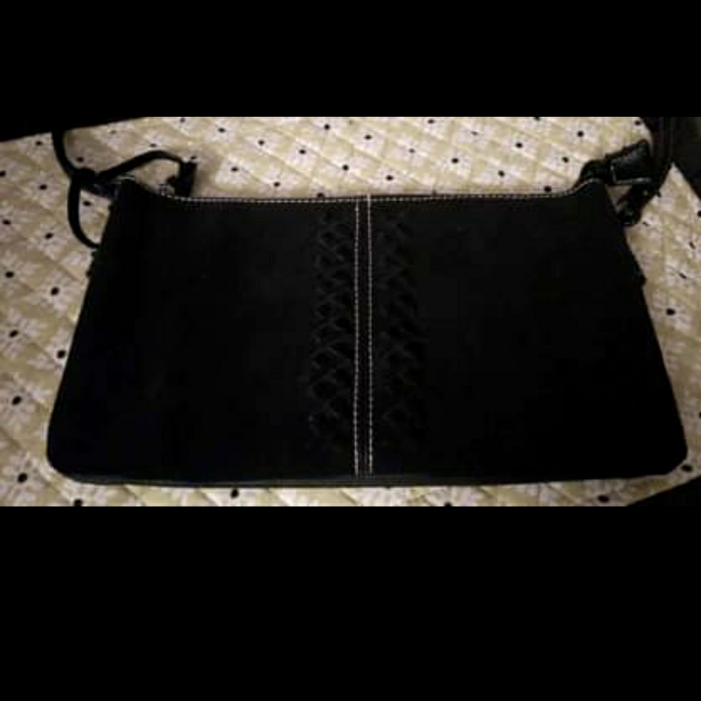 Coco and Carmen Suede black bag